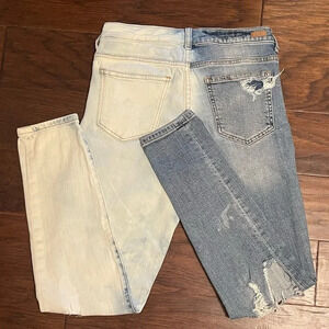 Sneak Peek Boyfriend Skinny Jeans Size 3 Light Wash Bleached Denim 28x29